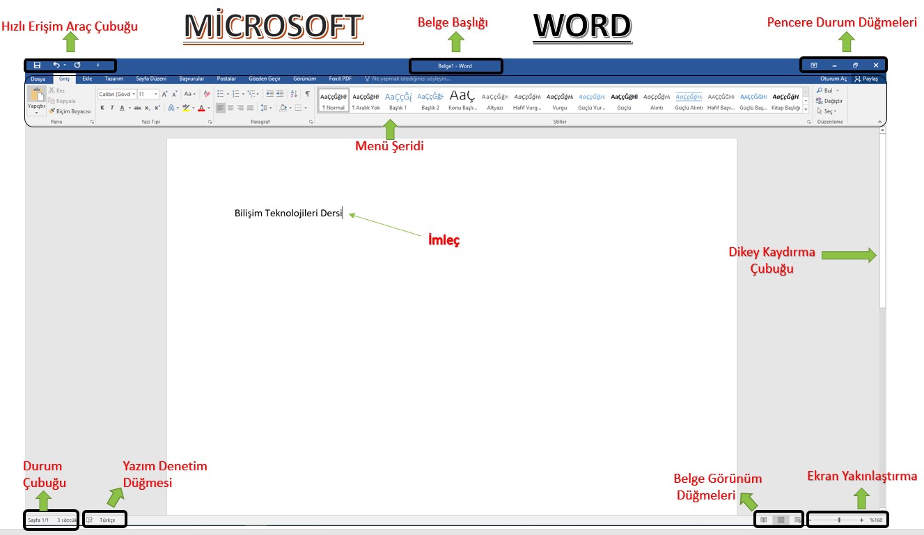 Microsoft Word Arayüzü